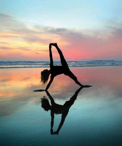 Yoga and surf on the beach Morocco, Taghazout