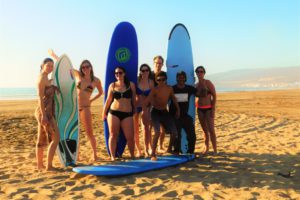 surflessons at surfcamp in Morocco