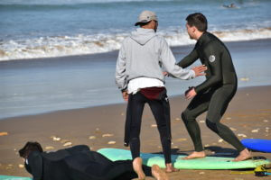 Beginner surflesson at the beginner surf camp in Morocco