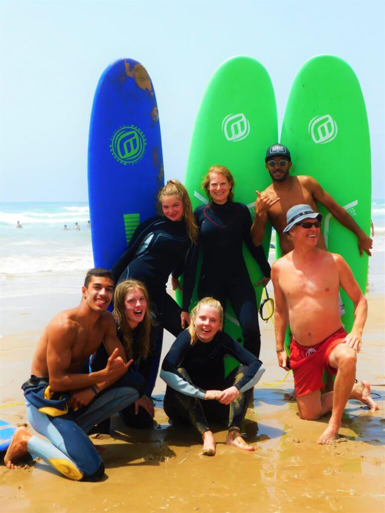 Surfing activities for kids in Morocco, family surfcamp