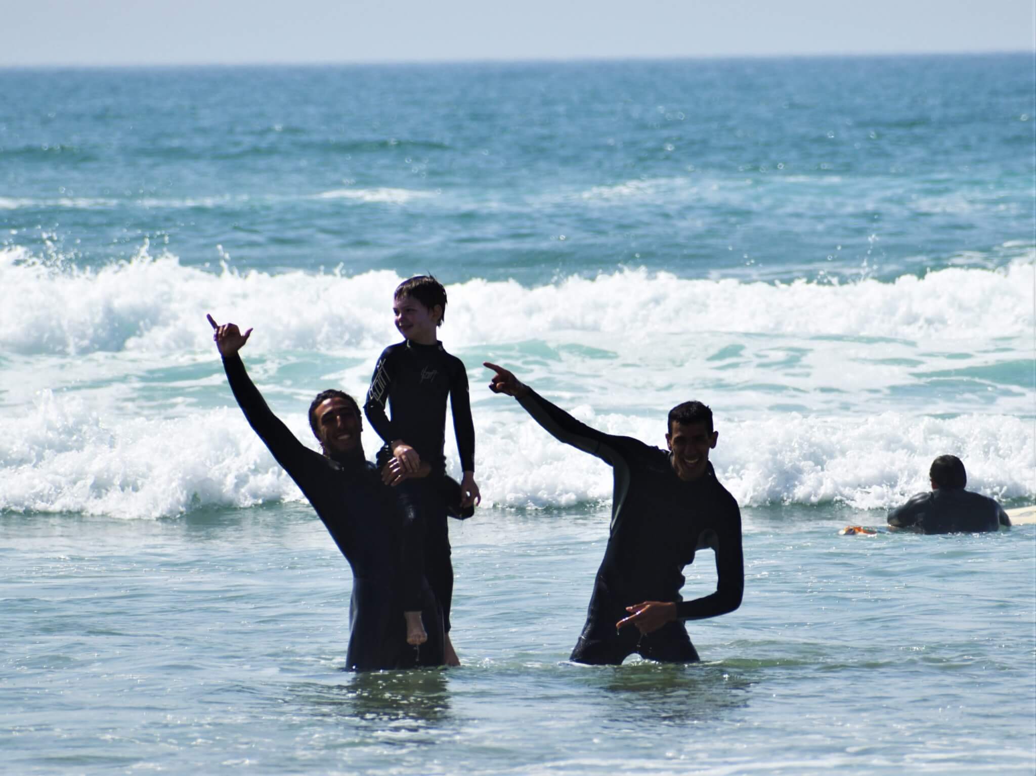 surflesson children in Morocco