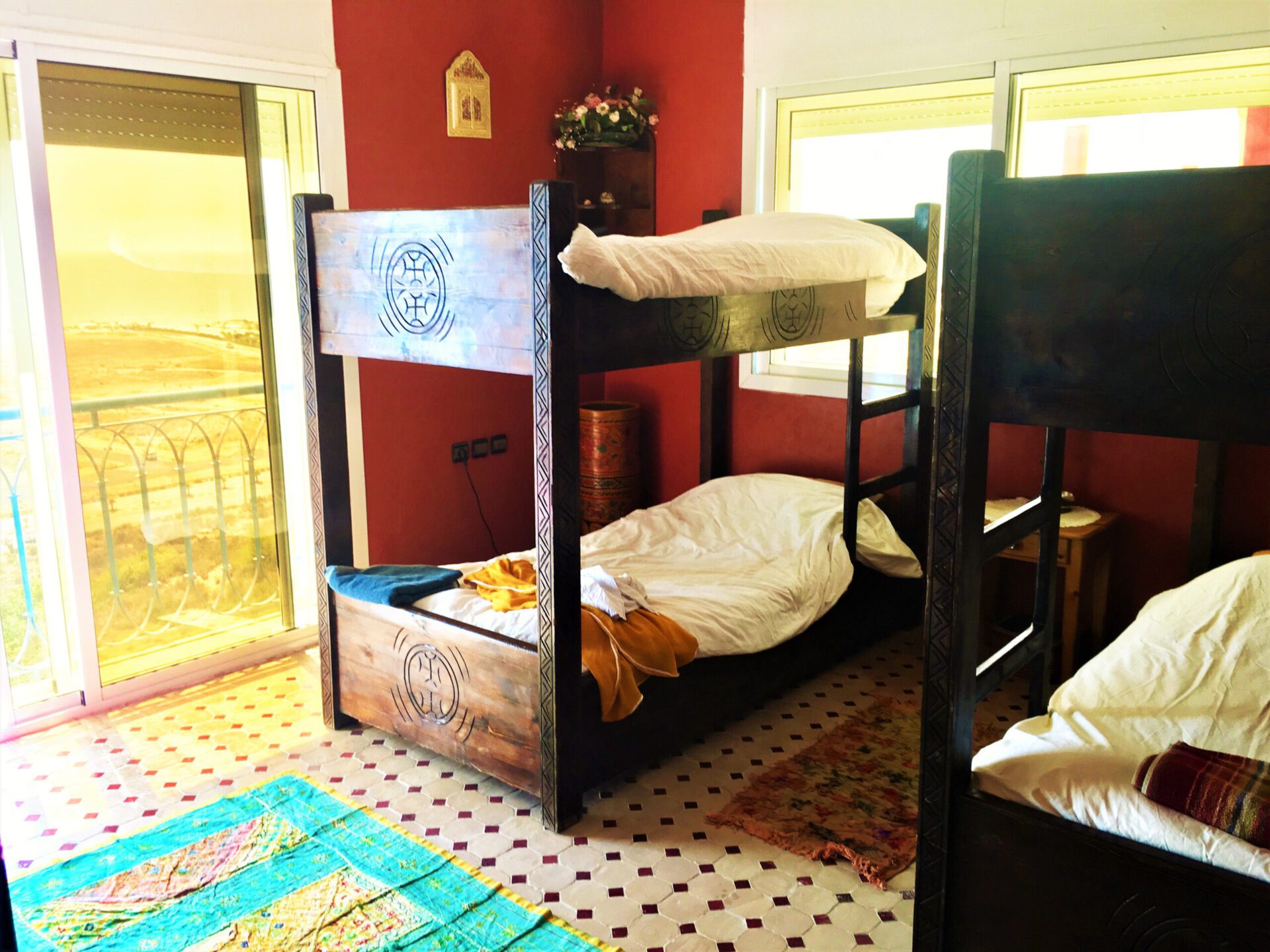 Shared room in surf camp in Morocco
