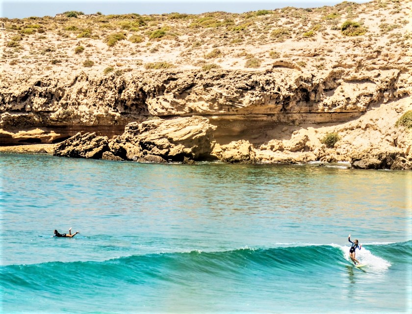 Surf level intermediate surfer in Morocco