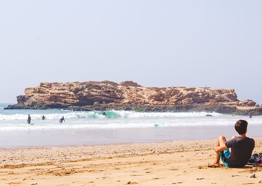 Devil's rock beach Tamraght and Taghazout