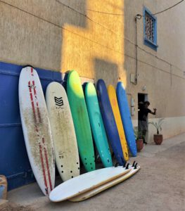 surfboard rent in Tamraght, surf camp Morocco