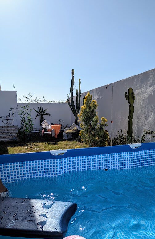 Swimmingpool in surfcamp Taghazout