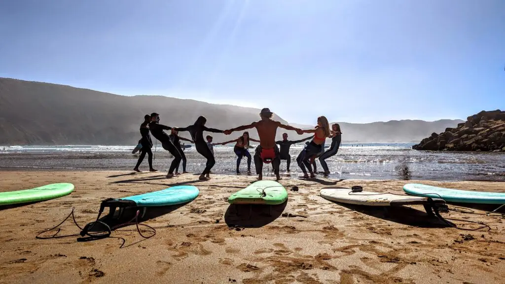 surflessons during adventure holiday